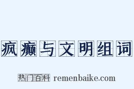 疯癫与文明组词是什么意思的图片